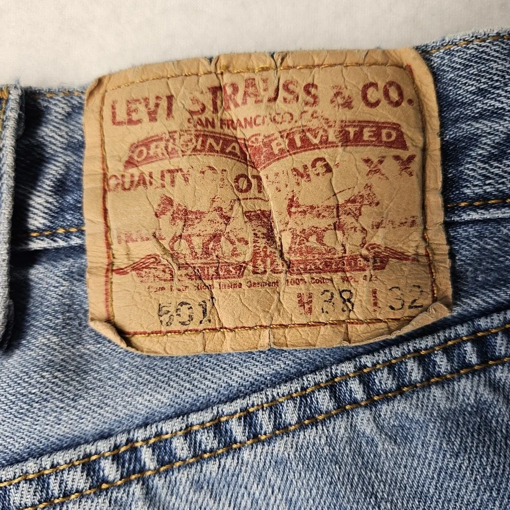 Levi's 501 XX Jeans Mens 38x32 Button Fly Jeans Classic Straight Leg 501XX